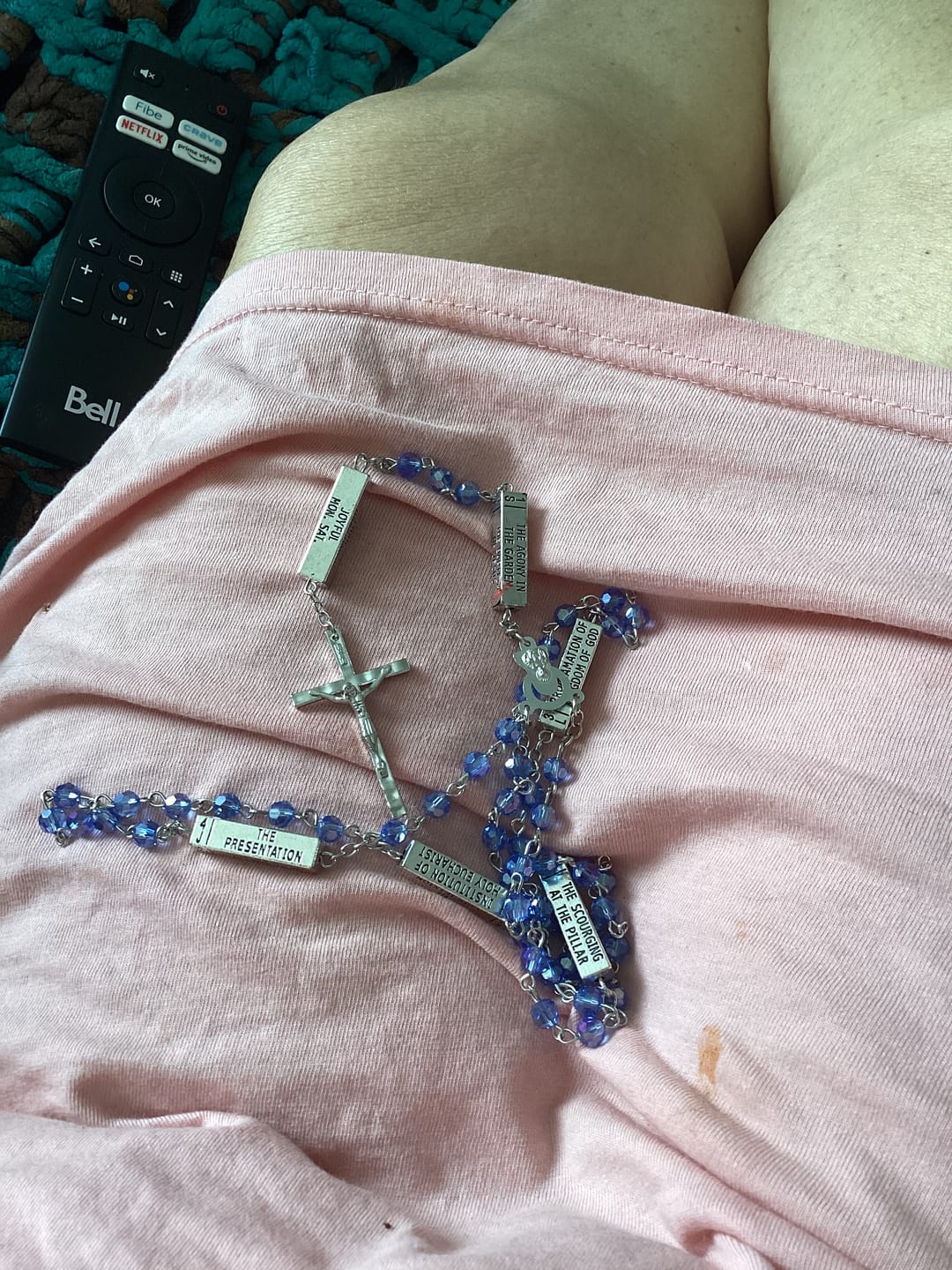 Customer photo review of FREE Today: Crucifixion Crystal Rosary