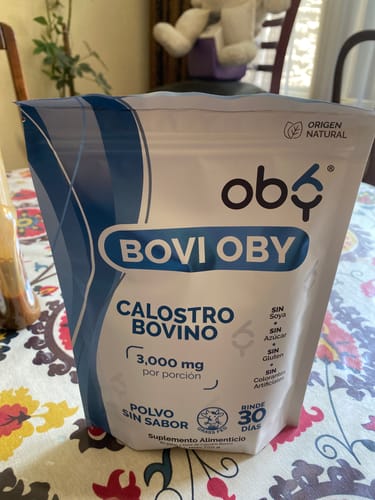 Customer photo review of Pack de 6 Pouch: OBY Calostro Bovino en Polvo | 3,000 mg de Calostro por porción