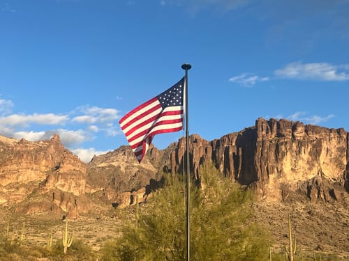 Customer photo review of Ultra Heavy Duty American Flag - 2-ply Polyester - Made In USA