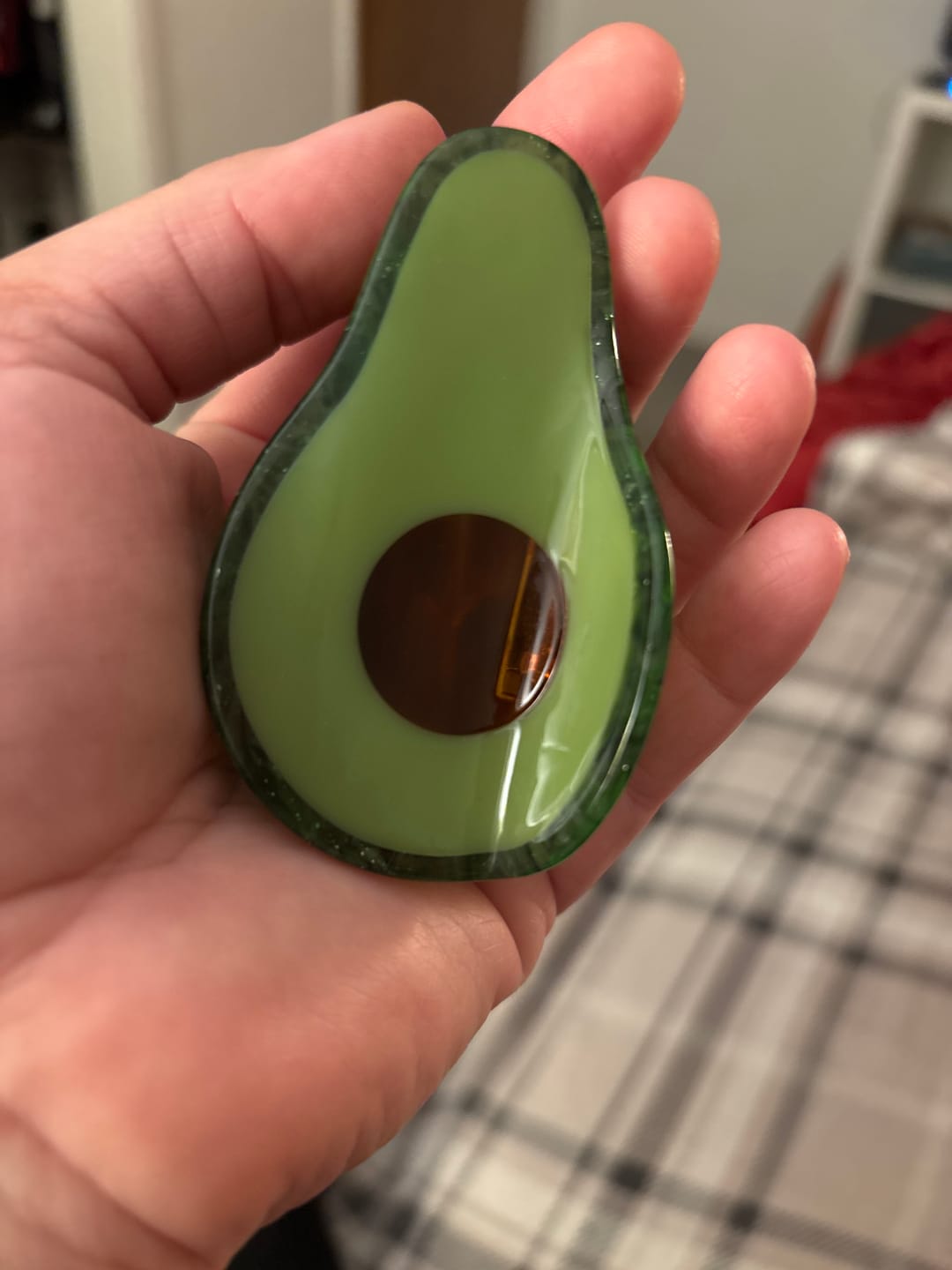 Customer photo review of Midi Avocado Hair Claw Clip