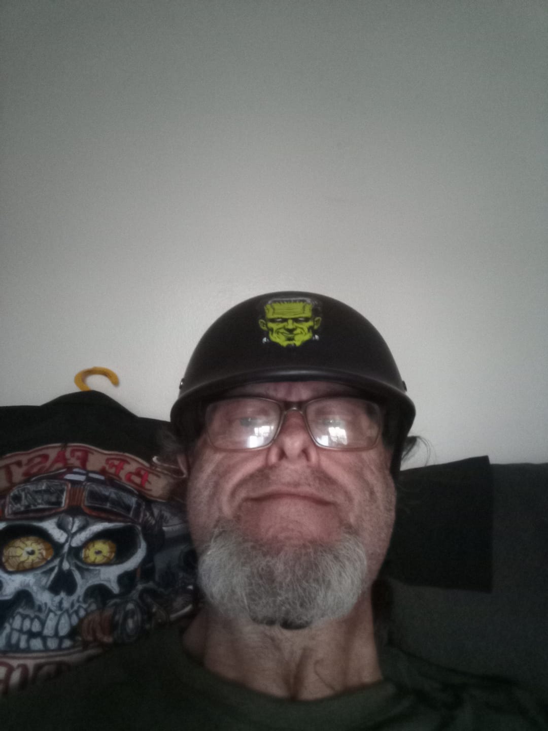 Customer photo review of World's Smallest & Lightest DOT Open Face Polo Helmet- Matte Black