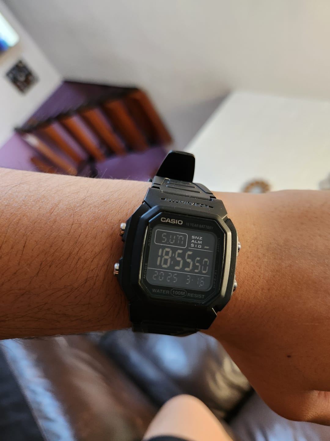 Customer photo review of Reloj Casio Vintage W-800H-1BVCF Negro Pantalla Negativa