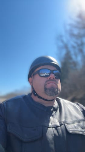 Customer photo review of Smallest lightest DOT Beanie Helmet - Flat Black / No Peak