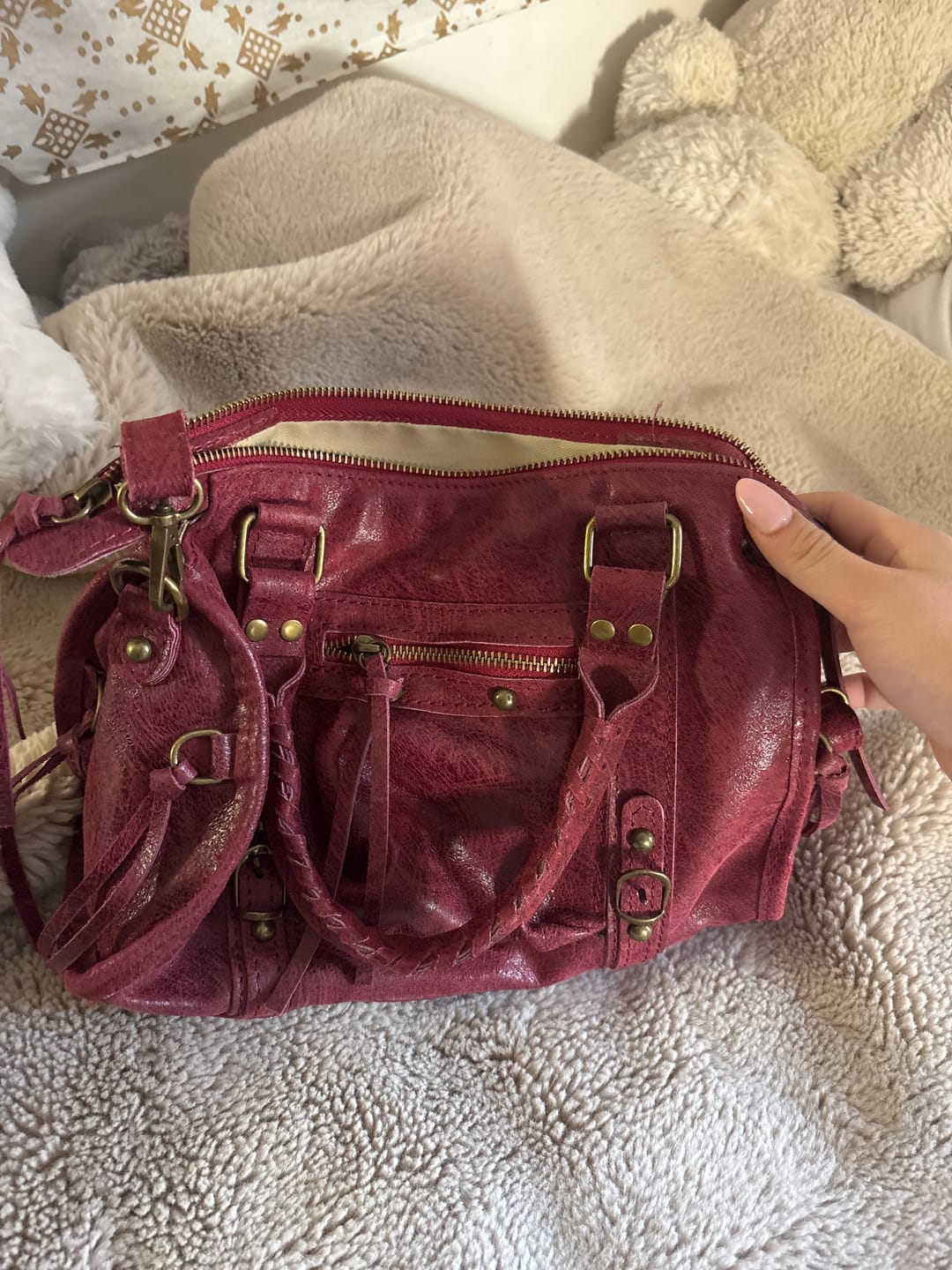 Customer photo review of Mini it girl bag cherry red
