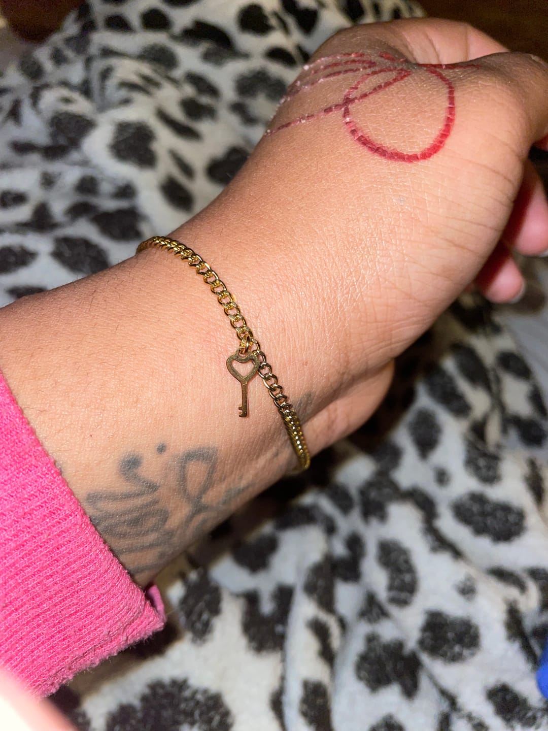 Customer photo review of Permanent Bracelet Key Charm