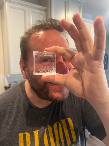 Customer photo review of Antarctic Clear Ice Maker (Sphere & Cube)