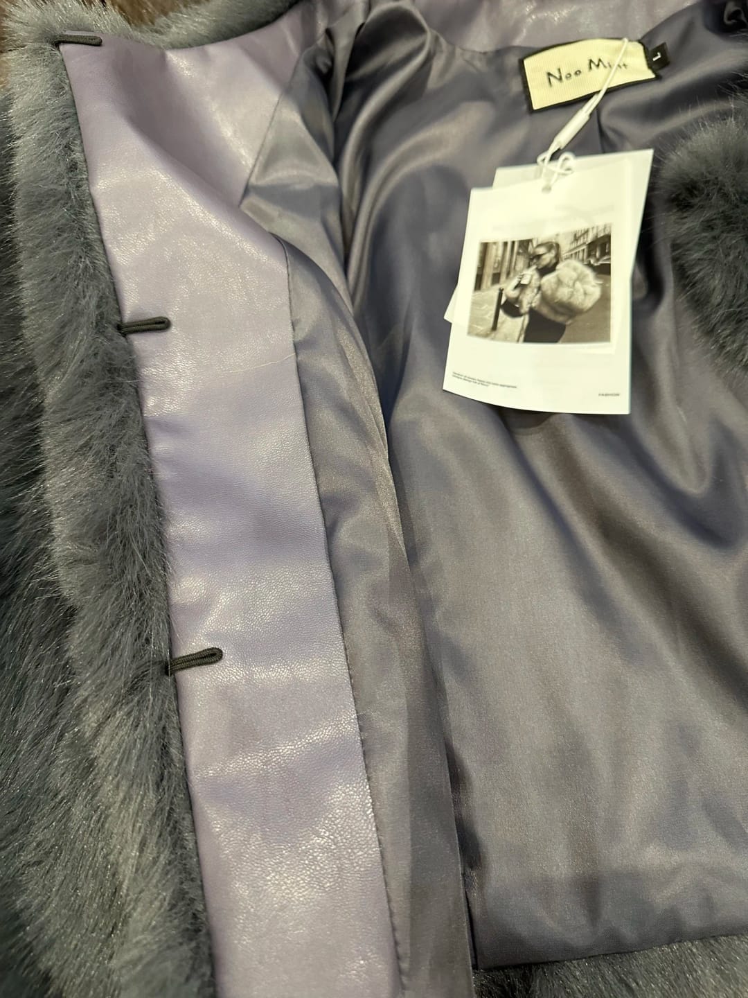 Customer photo review of COCO CROPPED FAUX FUR JACKET - 5 COLOURS