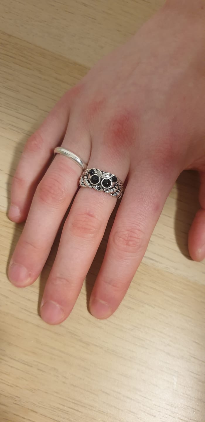 Customer photo review of FREE Today: Jumping Spider Ring