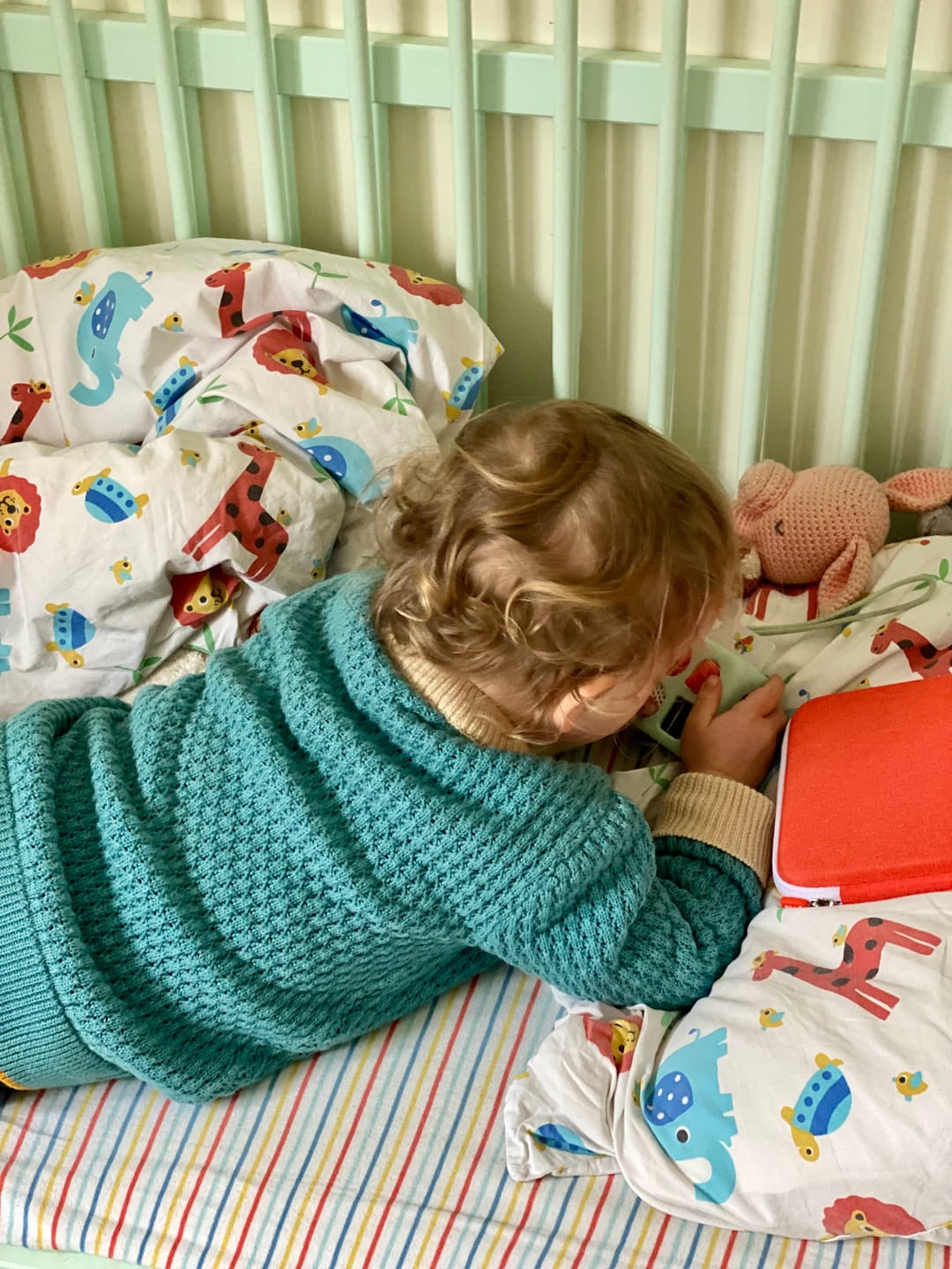 Customer photo review of From One To Another Soft Blue Knitted Jumper