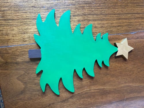 Customer photo review of Unfinished Wood Christmas Tree Shape - Craft - up to 46" DIY 8" / 1/4"