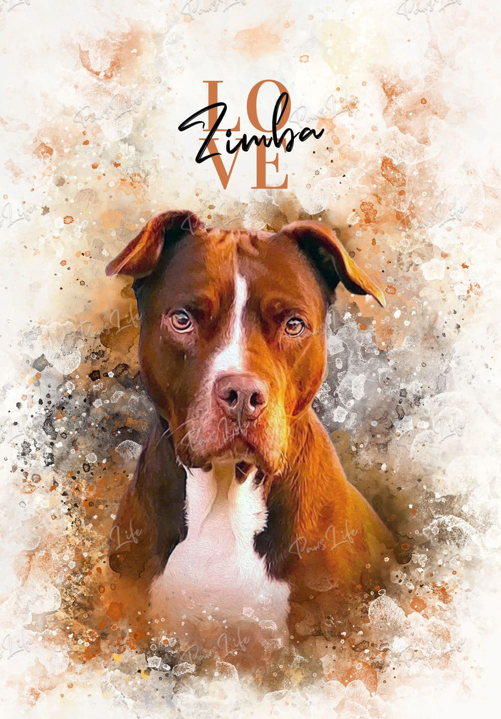 Customer photo review of Personalisiertes Portrait Poster und Leinwand - Aquarell Stil