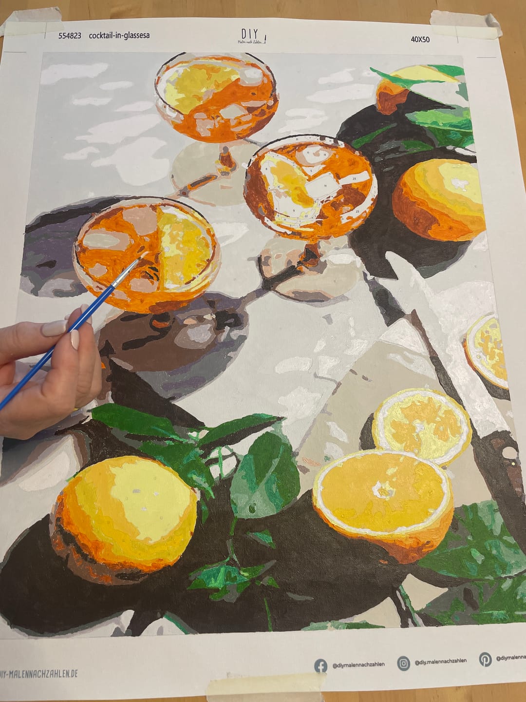Customer photo review of Malen nach Zahlen - Orange Summerdrinks