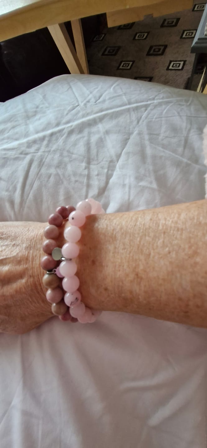 Customer photo review of Cherry Blossom Jasper Bracelet
