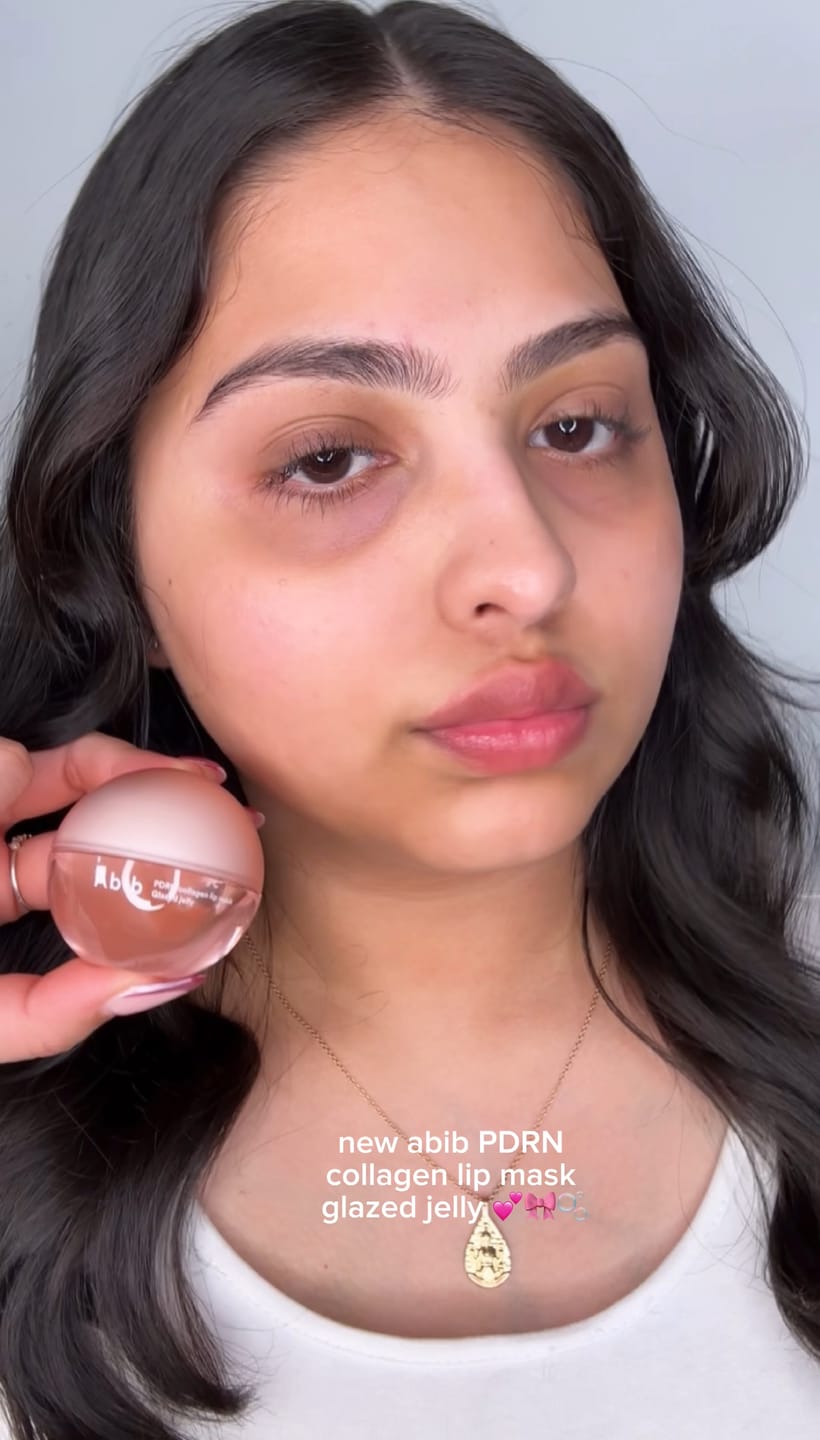 Customer photo review of PDRN Collagen Lip Mask Glazed Jelly