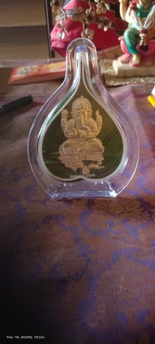 Customer photo review of 999 Silver Leaf Ganesha Stand