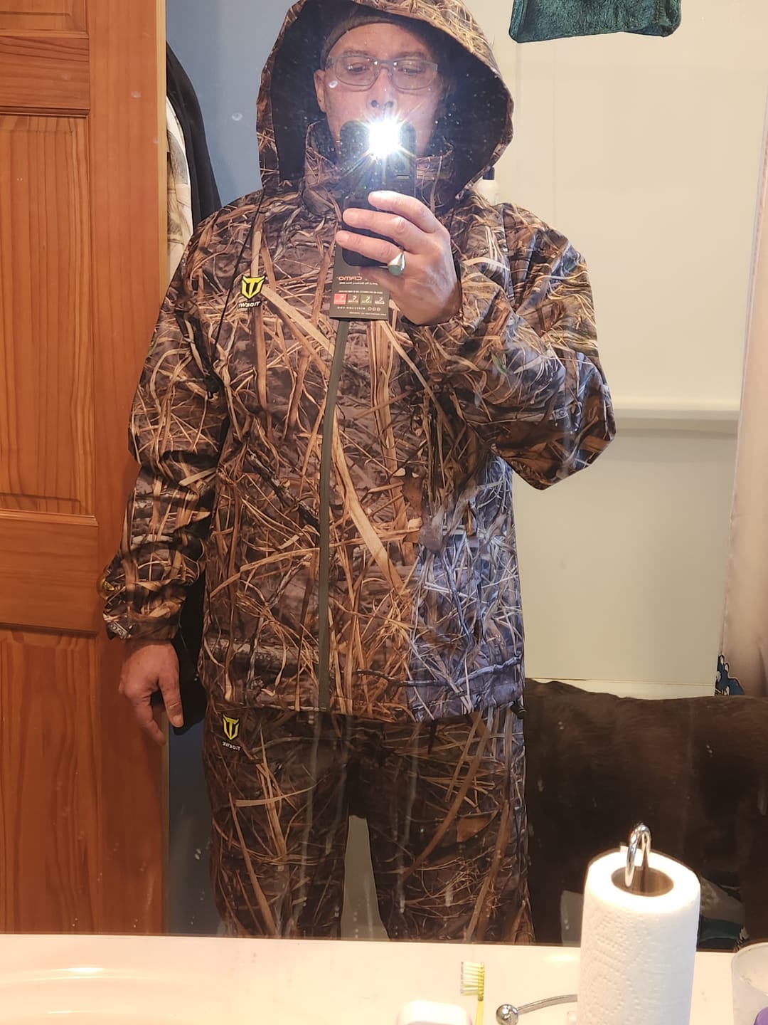 Customer photo review of TideWe Rain Suit, Waterproof Breathable Lightweight Rain Coat & Pant