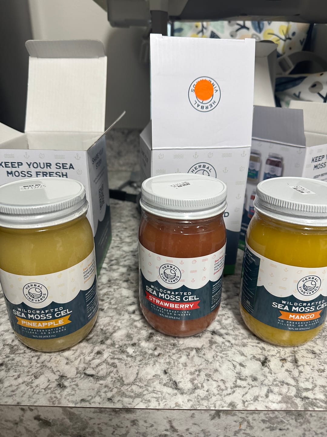 Customer photo review of Flavored Sea Moss Gel Trio Bundle