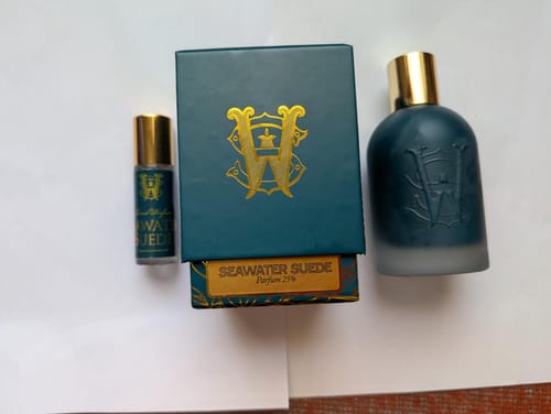 Customer photo review of Seawater suede