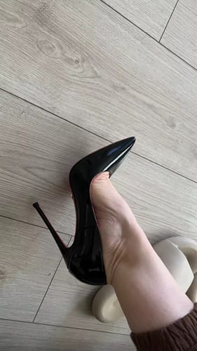 Customer photo review of Macie Black Heels
