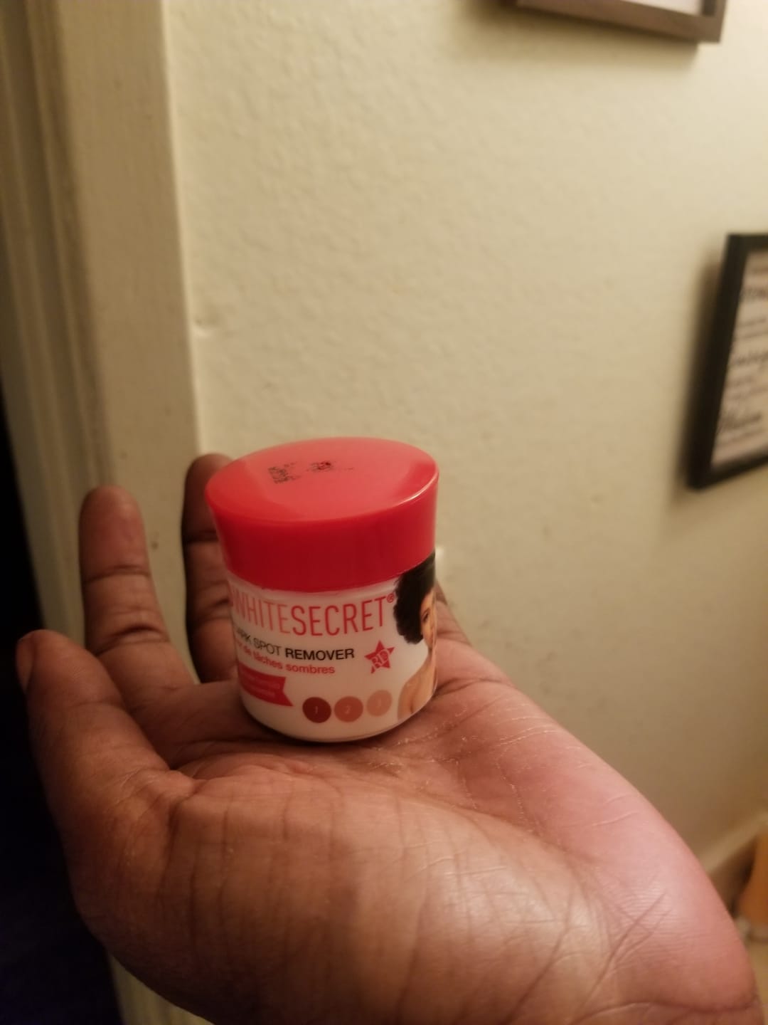 Customer photo review of White Secret DSR Dark Spot Remover Cream 30ml