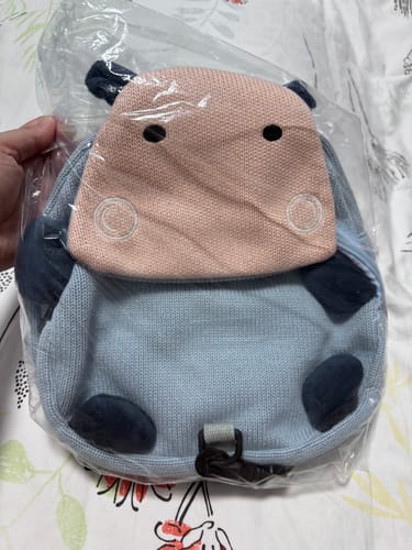 Customer photo review of Poppy The Hippo Toddler Backpack