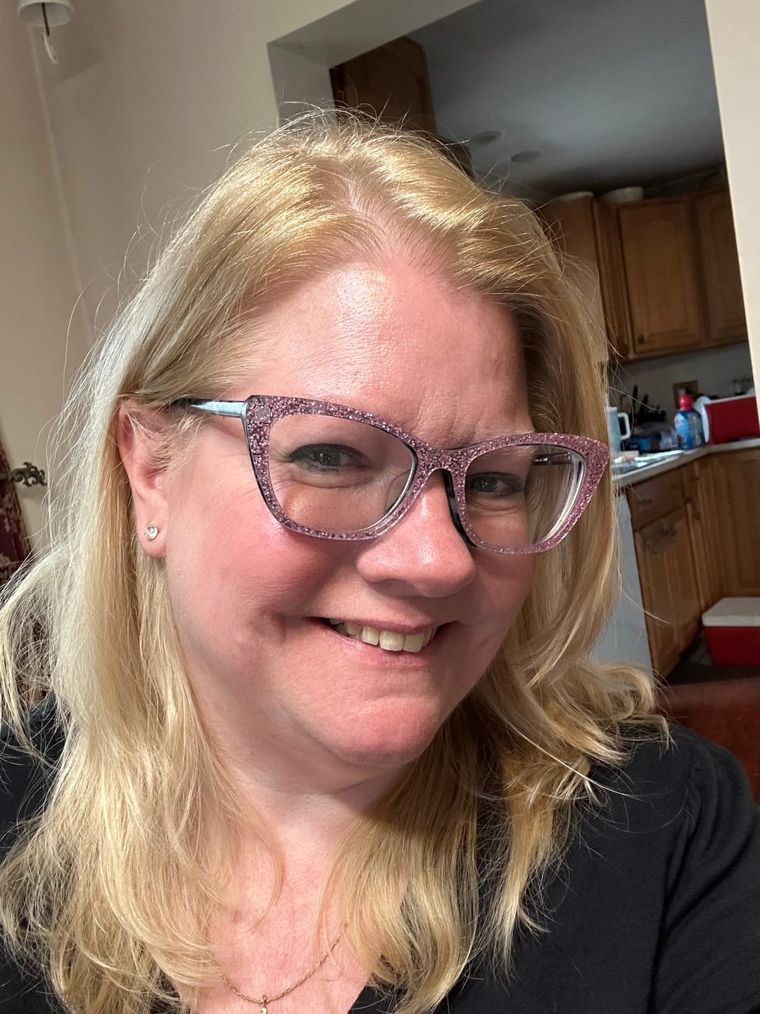 Customer photo review of Petite Faux Diamond Studs Hypoallergenic Earrings for Sensitive Ears Made with Plastic Posts