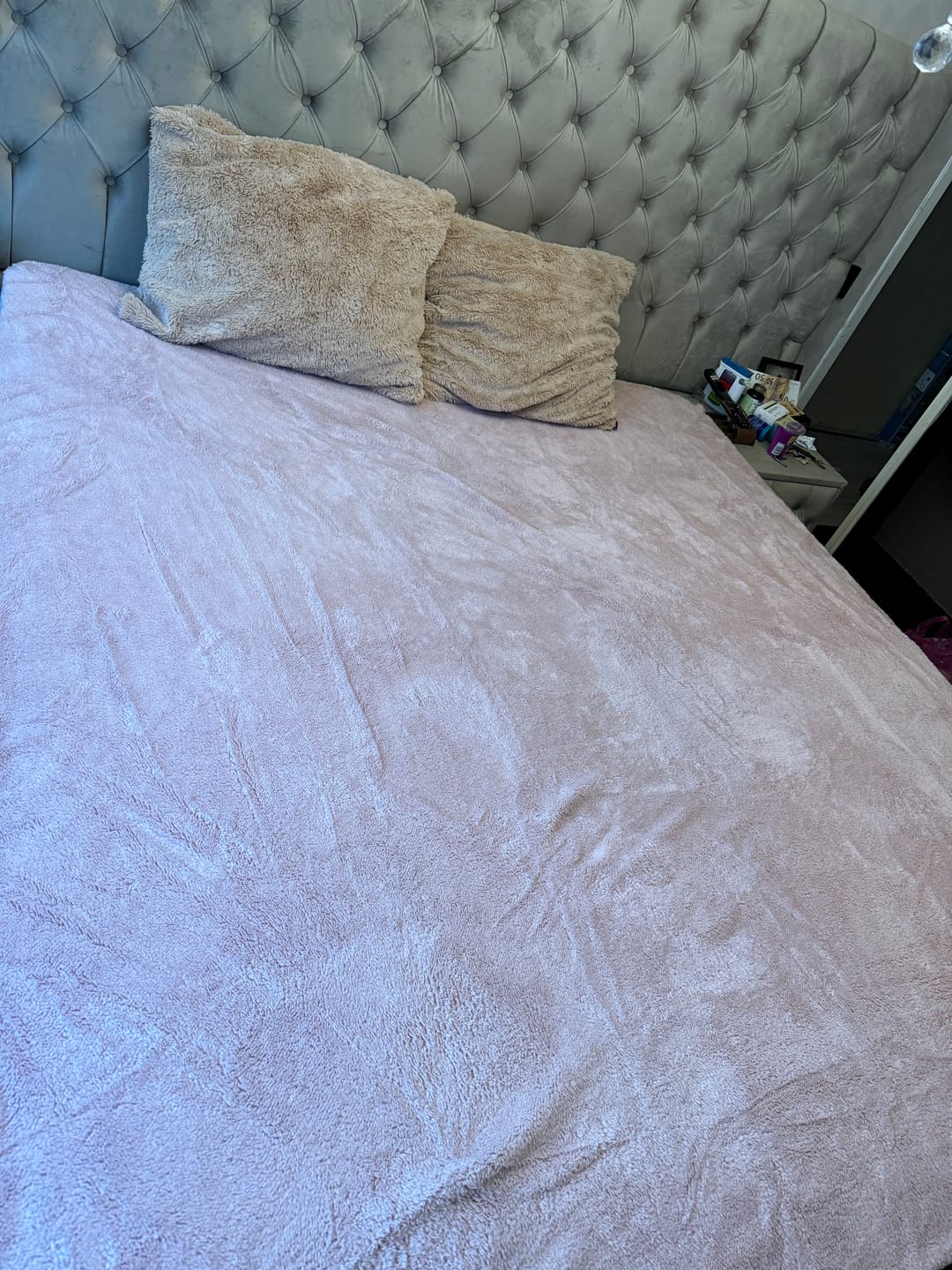 Customer photo review of Matras Hoeslaken Teddy - Hug Me Powder Pink