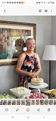 Customer photo review of lemon meringue cake