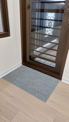 麗敏 review of 灰色思緒 玄關入門落塵防滑地墊 可水洗 image 1 out of 1