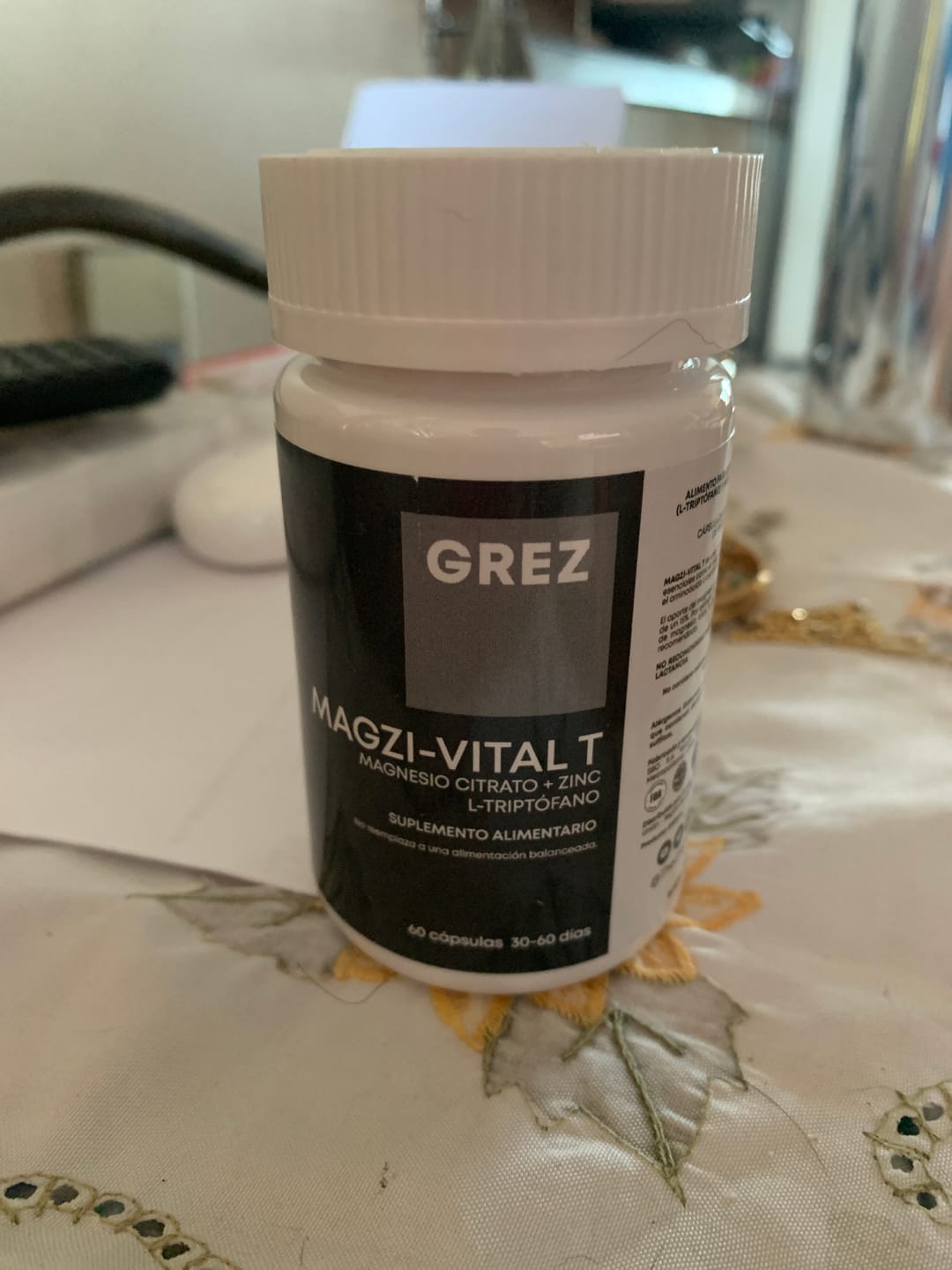 Customer photo review of MAGZI-VITAL T - Magnesio bisglicinato + Zinc + Aminoácido para el Sueño - 60 cápsulas