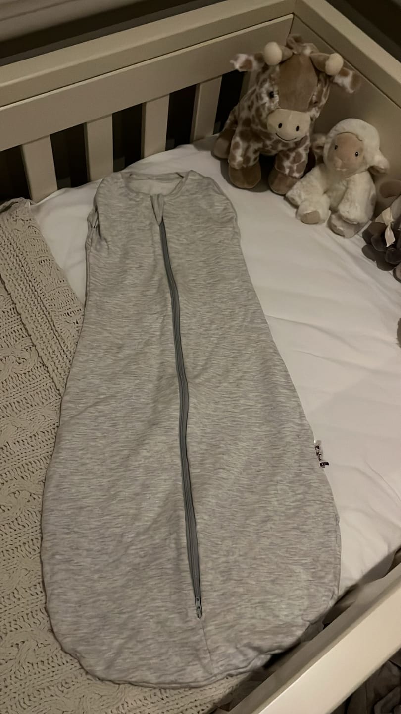 Customer photo review of sleeping bag | 3-12 Months | 1 Tog