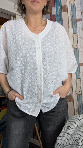 Customer photo review of Blouse Yoko - broderie Rêverie blanche