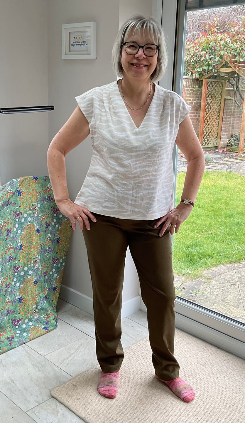 Customer photo review of Viscose Linen Woven Stretch Fabric
