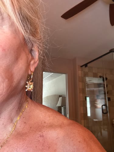 Customer photo review of Ladybug Crystal Earrings