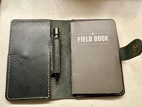 Customer photo review of Leather Field Notes Cover -  Black