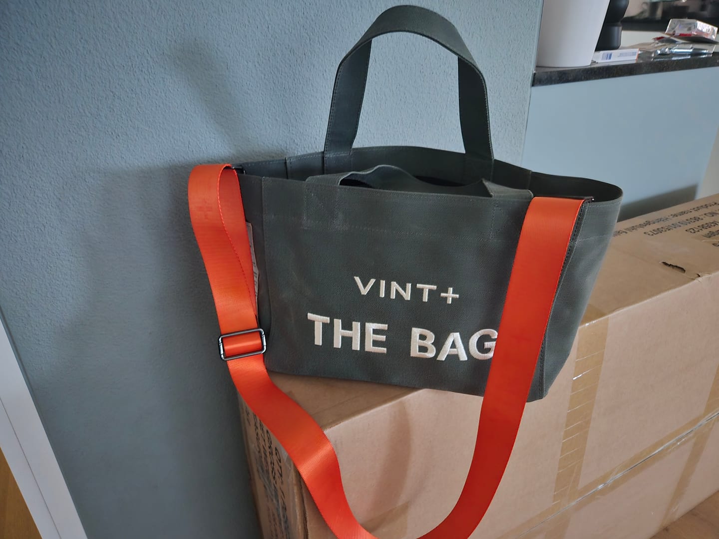 Customer photo review of CANVAS TOTE BAG - SMALL - LODEN GRÜN
