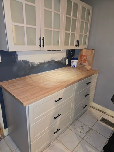 Customer photo review of 30" High Wall Cabinets - 12 3/4" Width x 30" High - Finished Side Panel