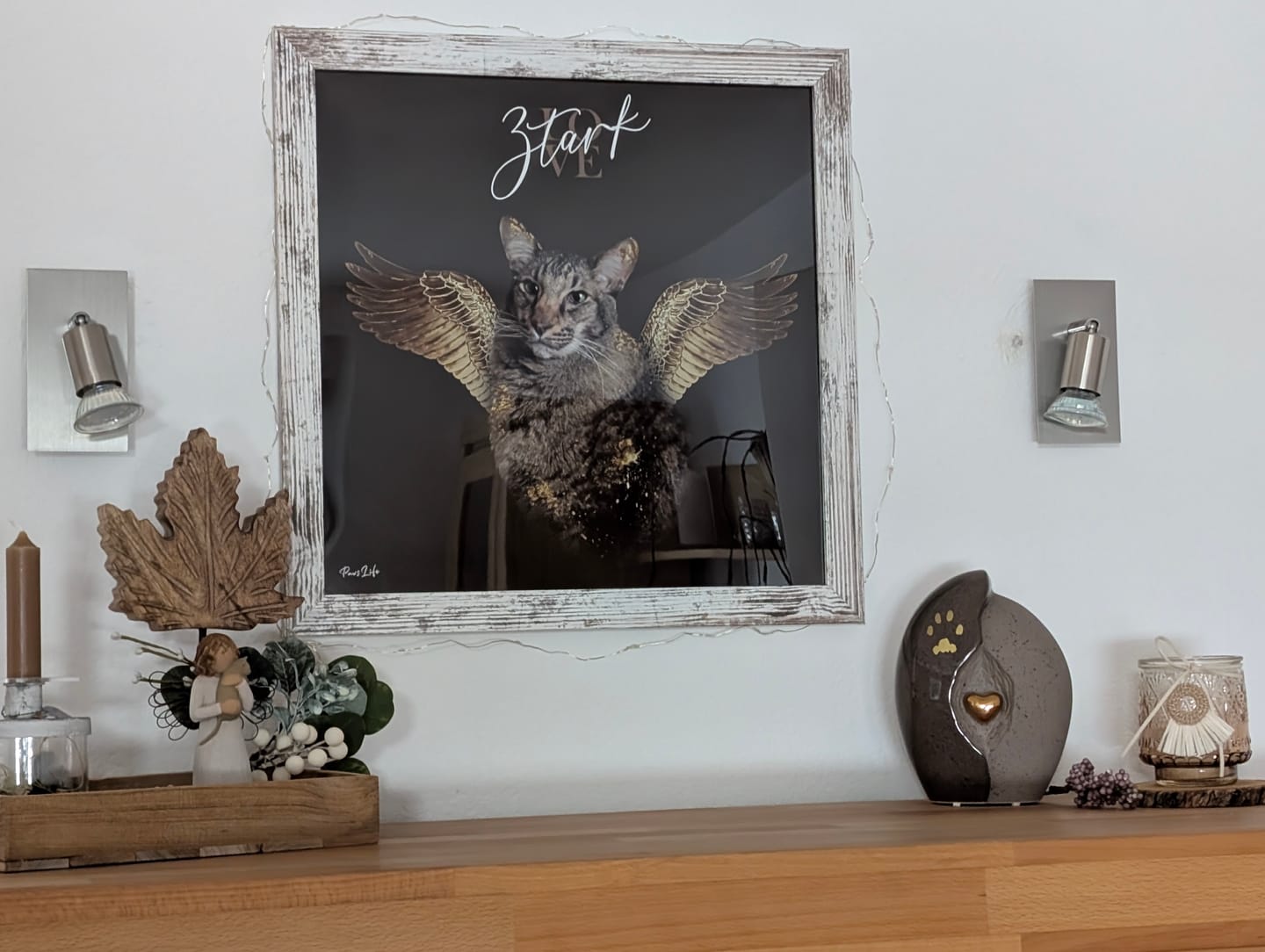 Customer photo review of Personalisiertes Portrait - Goldener Engel Stil