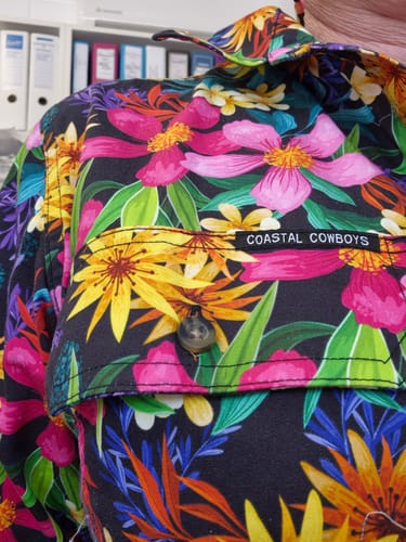 Customer photo review of Midnight Women’s Half Button Workshirt