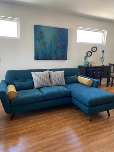 Customer photo review of Lamar 96" Reversible Chaise Sofa