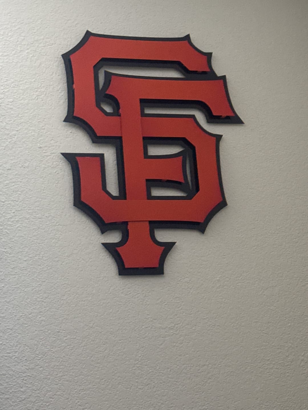 Customer photo review of San Francisco Giants Interlocking "SF" Logo 3D Metal Wall Art