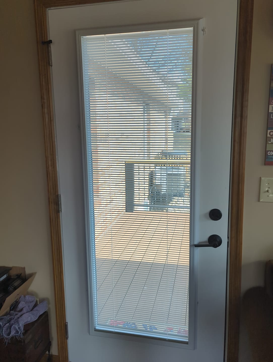 Customer photo review of Add On Blinds Kit (installs on top of existing door glass)