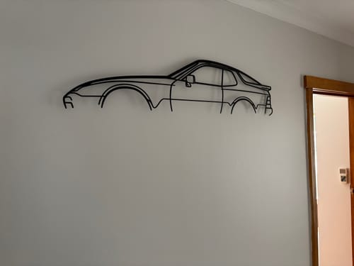 Customer photo review of 944 Classic Metal Silhouette Wall Art