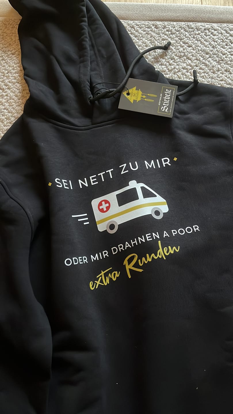 Customer photo review of Sei nett zu mir, Rettung - Unisex Hoodie Premium