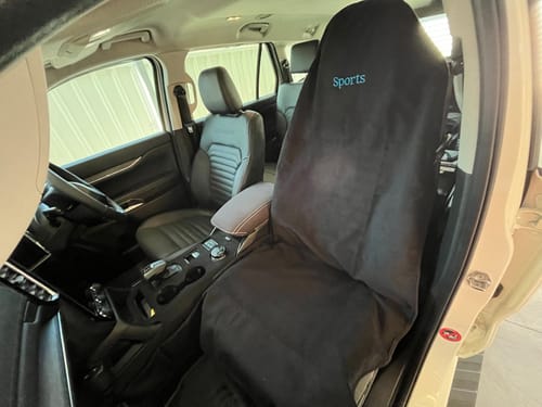 Customer photo review of Car Seat Towel BLACK