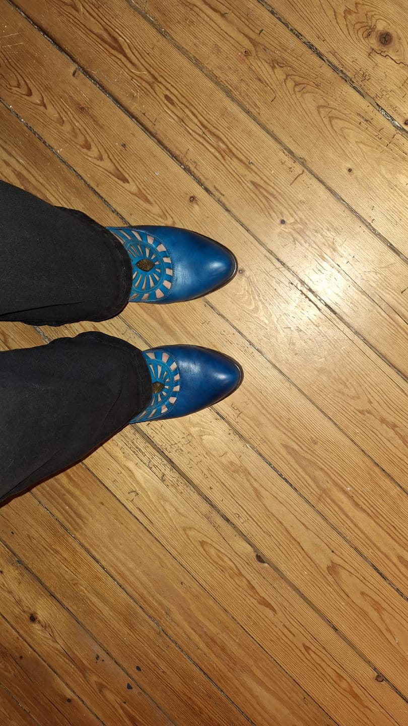 Customer photo review of Retro Leather Grace Adjustable Belt Pumps