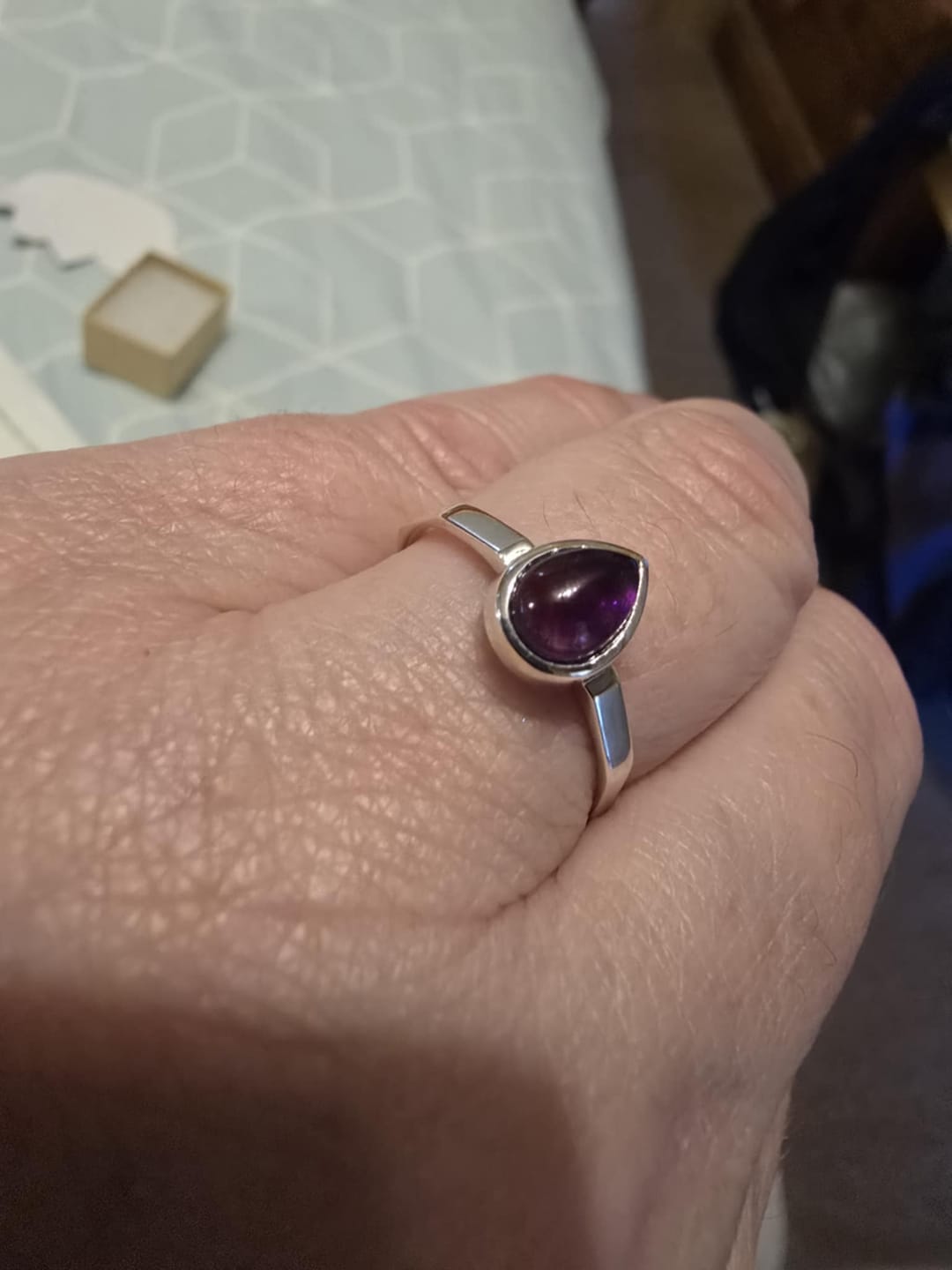 Customer photo review of February Birthstone Amethyst Ring