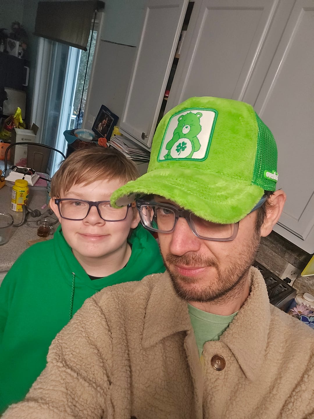 Customer photo review of OVERLORD X Care Bears:  Good Luck Bear Trucker Cap