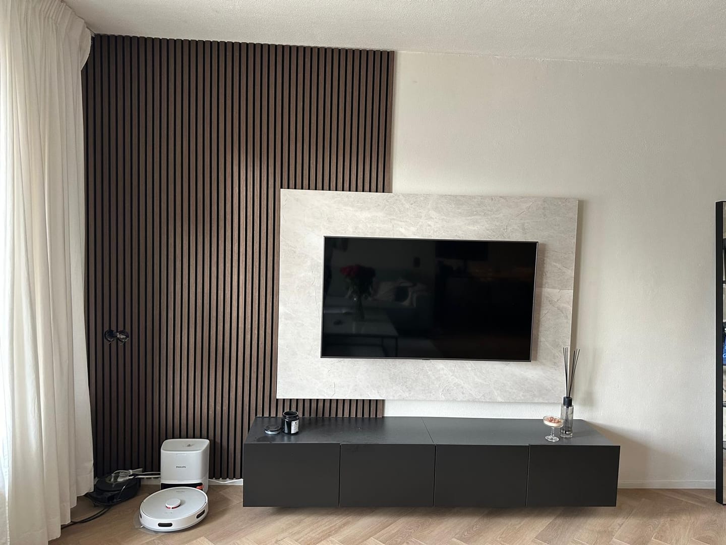 Customer photo review of Wandpaneel 280cm - Standaard - Walnoot