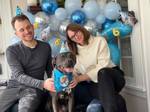 Customer photo review of Personalized Dog Party Pack